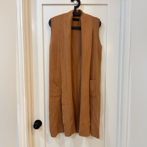 Tahari Camel Sleeveless Vest